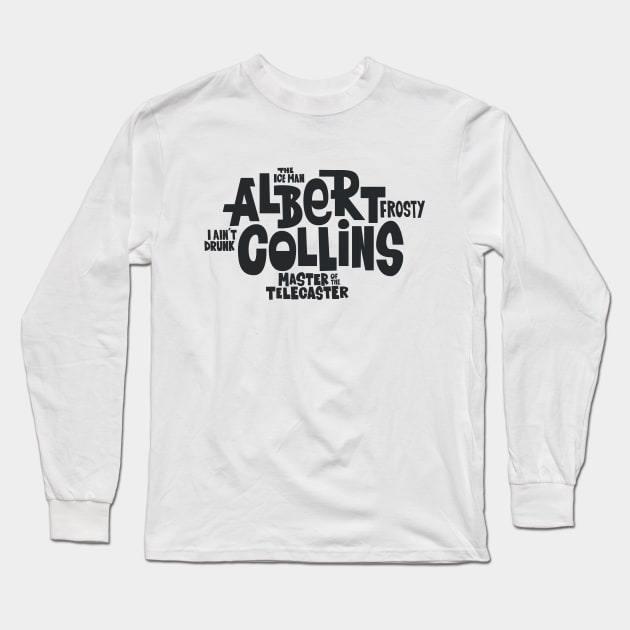 The Ice man -  Albert Collins, the Master of the Telecaster Long Sleeve T-Shirt by Boogosh